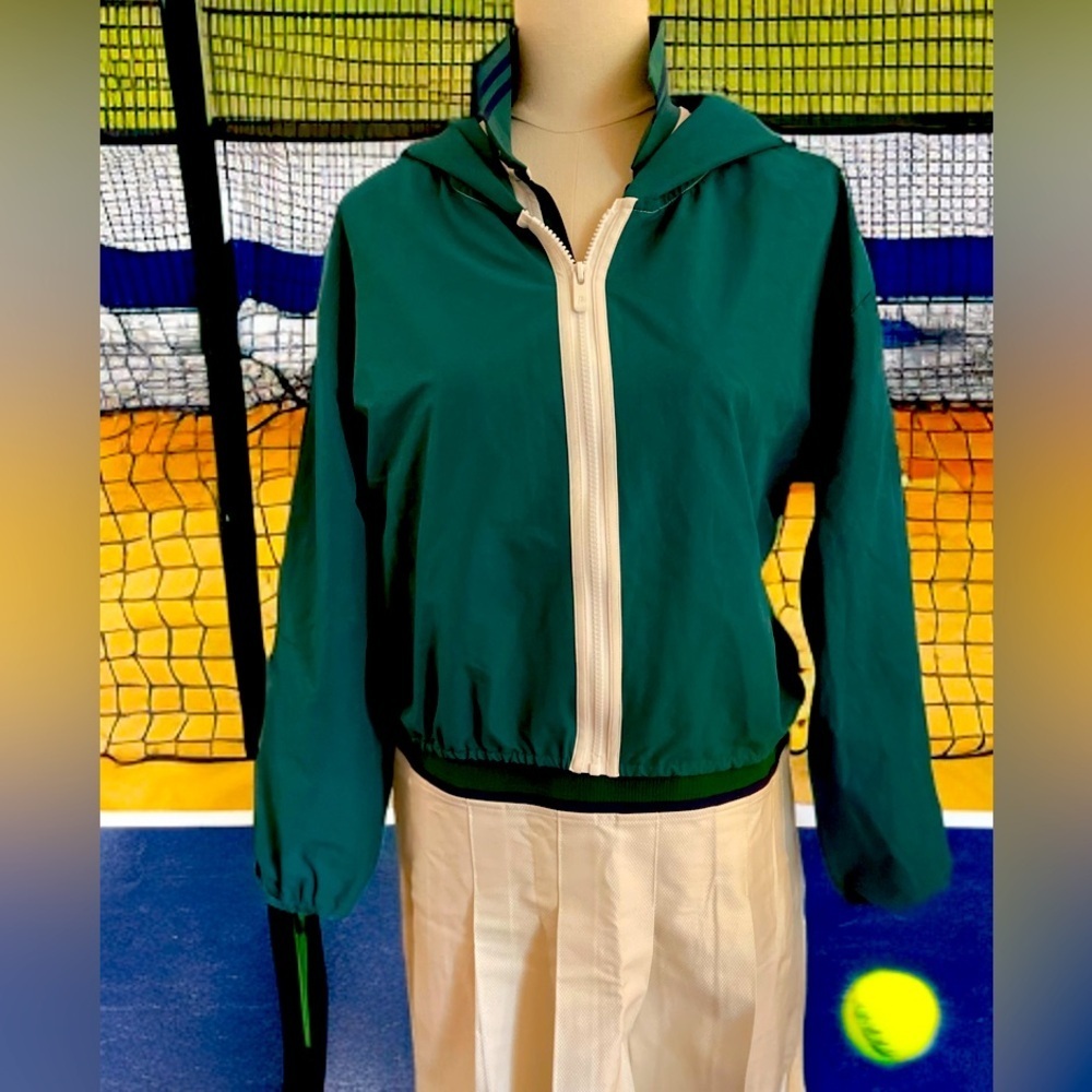Prince Pickleball Women's Woven Zip-Front Hooded Jacket Size M - Picture 3 of 6